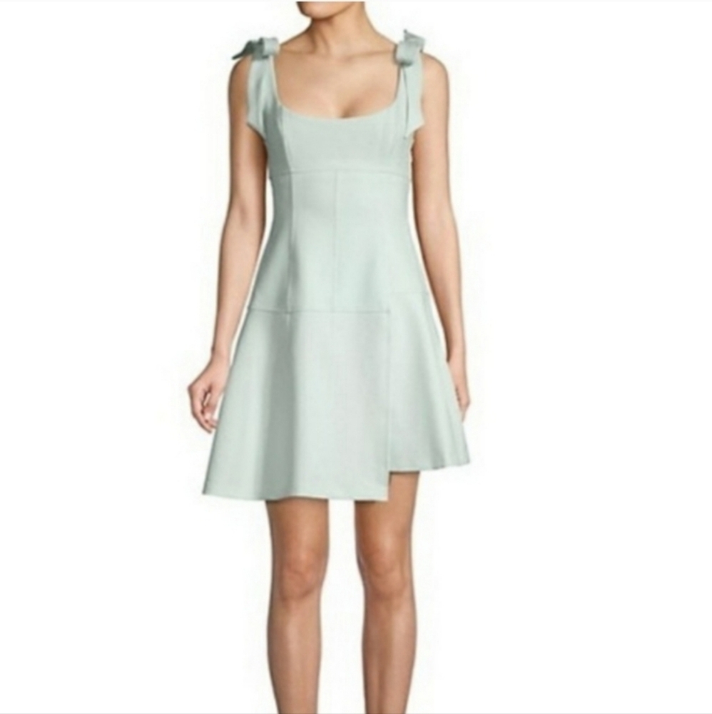 CINQ À SEPT Jeanette Tie Shoulder Flare Dress 00
